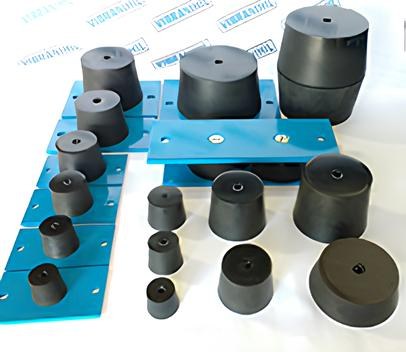 Coxim isolador de vibração metal borracha Vibranihil